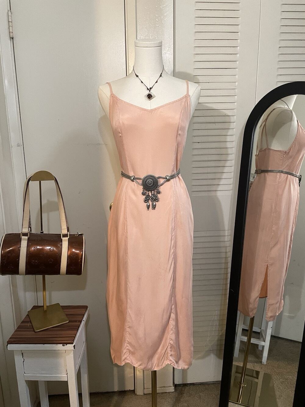 Abercrombie & Fitch Peach Colored Spaghetti Strap Dress Size S